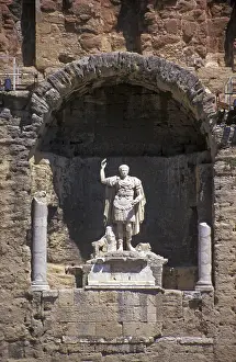 Statue of Emperor Augustus in the Roman Theatre in Orange