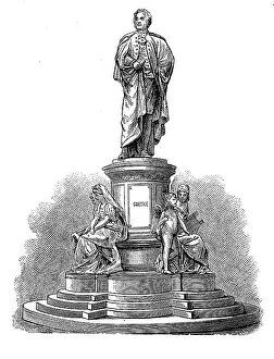 Statue of Goethe by Fritz Schaper