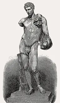 Statue of Hermes as the patron of athletics and sports