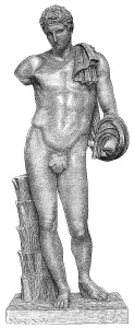 Statue of Hermes as the patron of athletics and sports