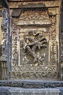 Statue on kailasa temple, ellora cave