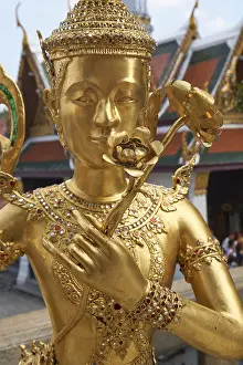 Statue of a kinnara in Wat Phra Kaew
