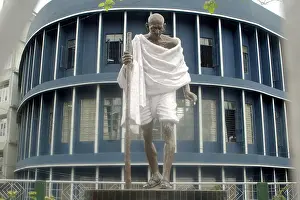 Statue of Mahatma Gandhi at Jaizwal, Mizoram