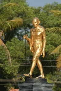 Statue of mahatma gandhi, Kollam, Kerala, India