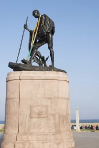 Statue of mahatma gandhi at marina beach