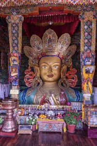 A statue of the Maitreya Buddha