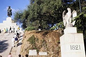 Statue and monument of Napoleon Bonaparte, Ajaccio, Corsica, France, 1998, Europe