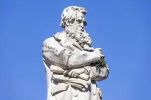 Statue of Nicolo Tommaseo, at Campo Santo Stefano