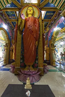Statue in the old Buddhist temple complex of Sri Pushparama Maha Viharaya