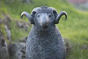 Statue of a ram, heraldic animal of the Faroe Islands