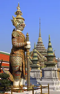 Statue of a Sahassadeja, giant demon in Wat Phra Kaew in Bangkok