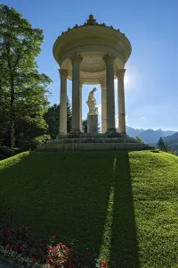 Statue of Venus with Cupid in the Temple of Venus above the terraced gardens