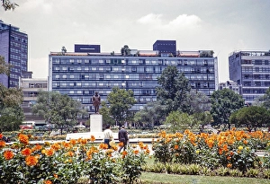 Statue of Venustiano Carranza (1859 1920) in the park on the Paseo de la Reforma, Ciudad de Mexico, Mexico City, CDMX, Mexico around 1961