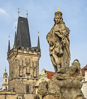 Statue of Vitus with Mala Strana Bridge Tower