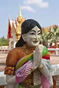 Statue in front of the Wat Chalong temple