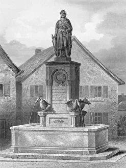 Statue at Wolframs-Eschenbach, Wolfram von Eschenbach