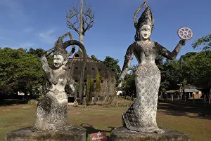 Statues in the Buddha Park, Xieng Khouan