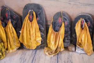 Statues of gods in Bhadrakali temple