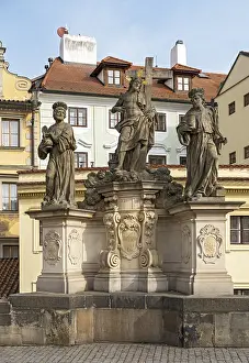 Statues of Holy Savior with Saints Cosmas and Damian