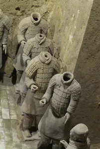 Statues of Terracotta warriors in pit 3