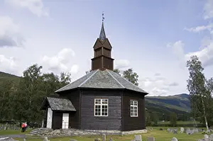 Stave Church, Cemetery, Nordberg, Norway