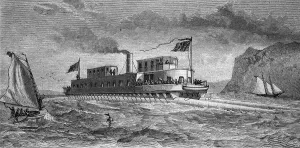 The steam-boat raft of Commodore Boorhis