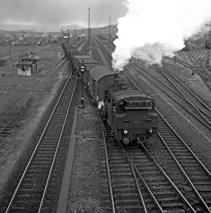 Steam train, ca. 1945 to 1955, near Freiburg