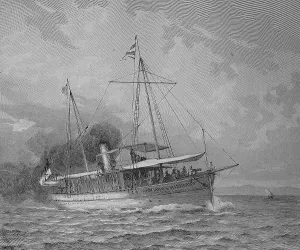 The steamer of African explorer Hermann Wilhelm Leopold Ludwig Wissmann