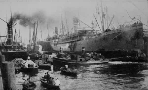 Steamer Gouverneur in the harbor