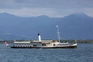 Steamship Hohentwiel, paddle steamer on Lake Constance