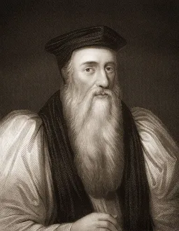 Steel engraving, c. 1860, Thomas Cranmer