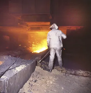 Steel production at Hoesch AG Westfalenhuette on 6