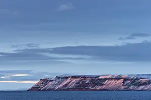 Steep mountains in evening light