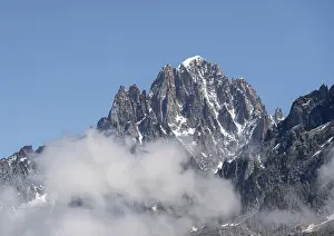 Steep rocky mountain peak, Aiguille Verte
