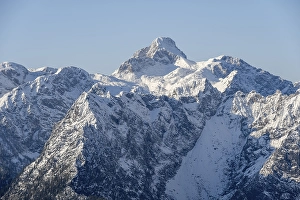 Category Mountain Landscapes Prints: Steep rocky mountain peaks with snow