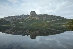 Steigtindvatnet, the majestic Steigtinden reflected in the silent lake