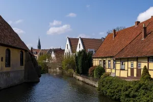 Steinfurter Aa, part of the castle grounds at Burgsteinfurt Castle