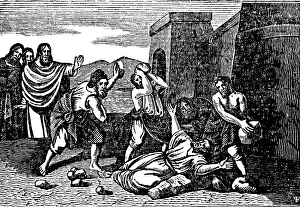 Stephen, a believing man, is unjustly stoned to death