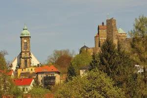Stolpen Castle in Saxony, in the spring