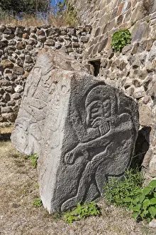 Stone carvings, Unesco world heritage site Monte Alban
