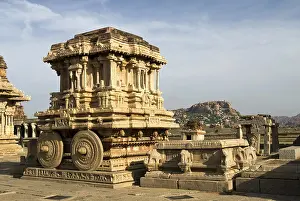 Stone chariot in Hampi, Karnataka, India