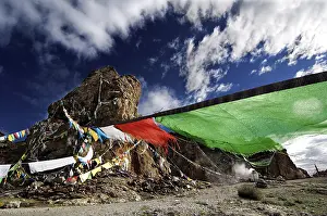 The Stone Couple and prayer flags