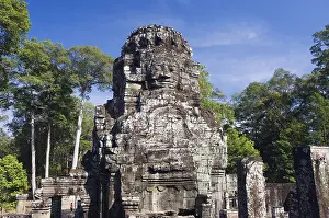 Stone face of Bodhisattva Lokeshvara