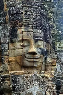 Stone murals and sculptures in Angkor wat