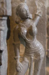 Stone Sculpture of lady Bhuleshwar temple Pune Maharashtra India Asia Oct 2011