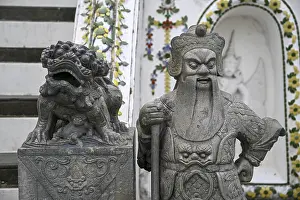 Stone statue of a Chinese warrior