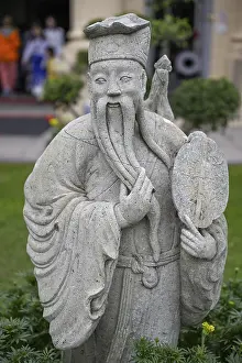 Stone statue of a Chinese warrior