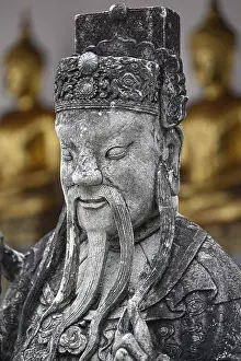 Stone statue of a Chinese warrior