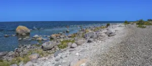 Stones on the shore of the island of Stora grundet on the northern tip of the Swedish Baltic Sea island of Oland