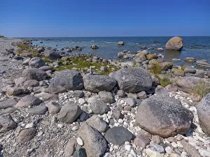Stones on the shore of the island of Stora grundet on the northern tip of the Swedish island of Oland